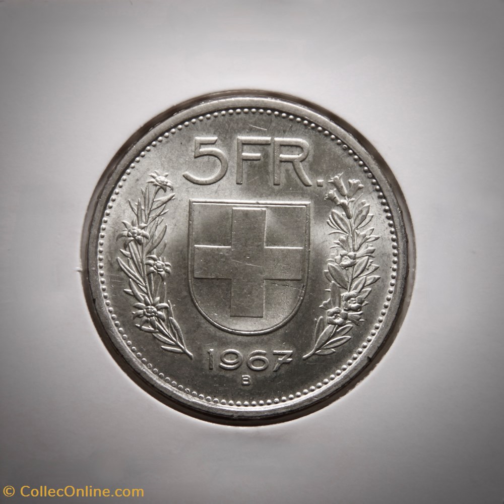 5 Francs 1967 B Berger (p.m) monnaies monde suisse 5 francs 1967 b berger p m