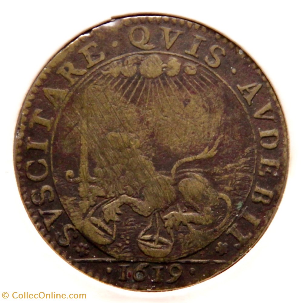 Louis XIII, Conseil royal. 1619 Cuivre. monnaies paranumismatique jetons poids louis xiii conseil royal 1619 cuivre