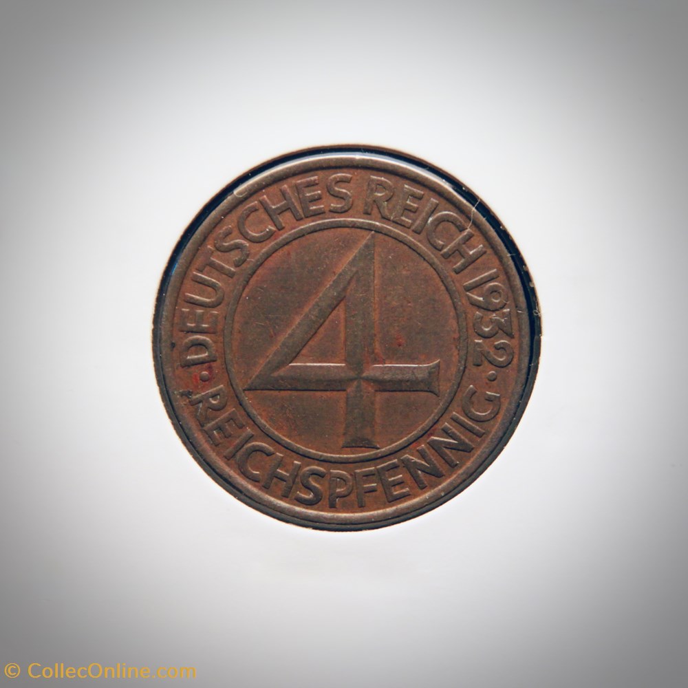 4 Reichspfennig 1932 A monnaies monde allemagne 4 reichspfennig 1932 a