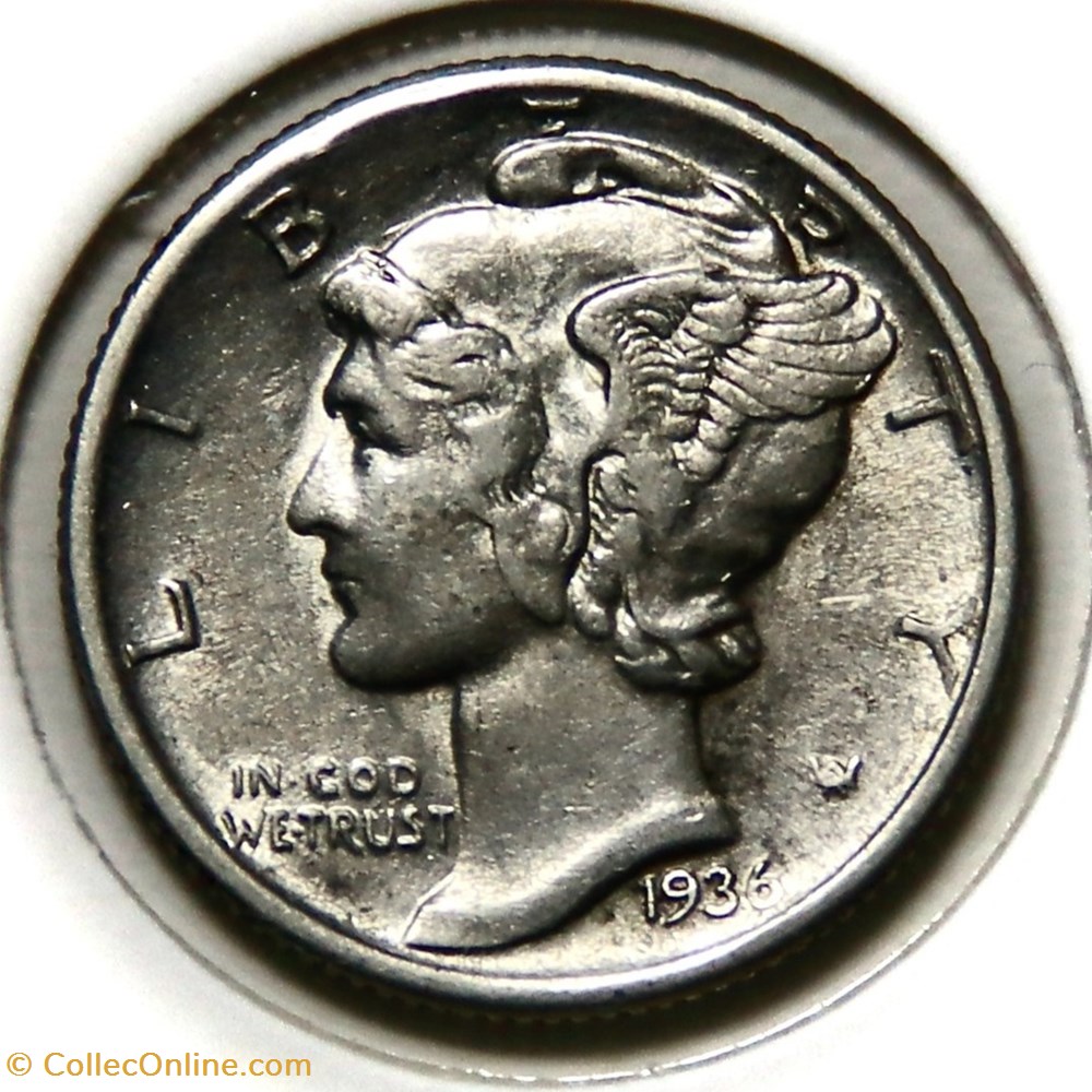 monnaies monde etats unis one dime mercury 1936