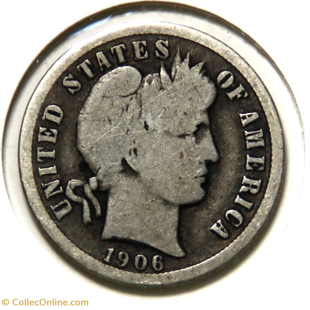 One Dime - Barber, 1906 monnaies monde etats unis one dime barber 1906