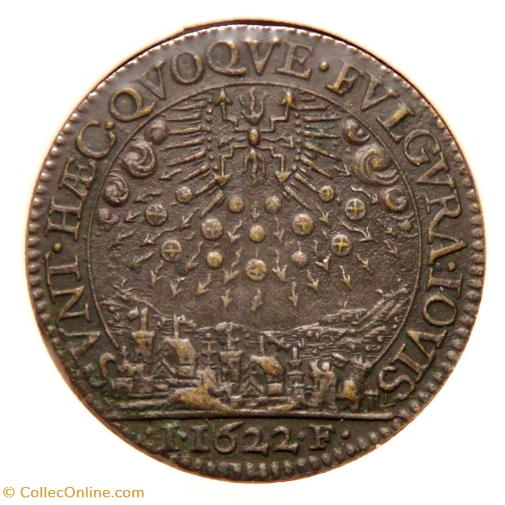 monnaies paranumismatique jetons poids louis xiii extraordinaire des guerres 1622 cuivre