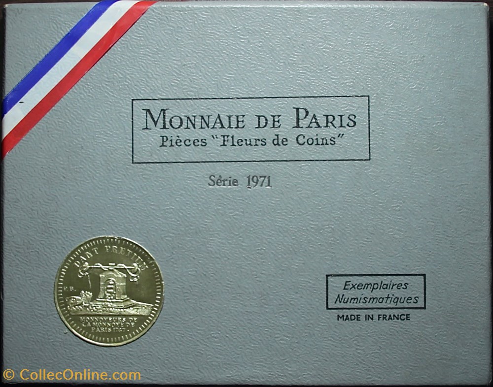 Boite FDC 1971 Monnaie de Paris 3 monnaies monde france boite fdc 1971 monnaie de paris
