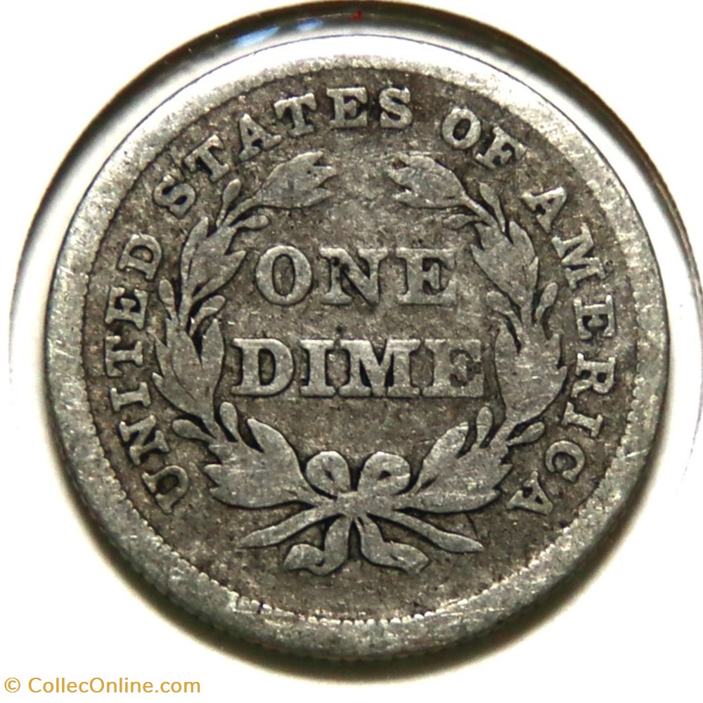 One Dime - Seated Liberty, 1839 monnaies monde etats unis one dime seated liberty 1839