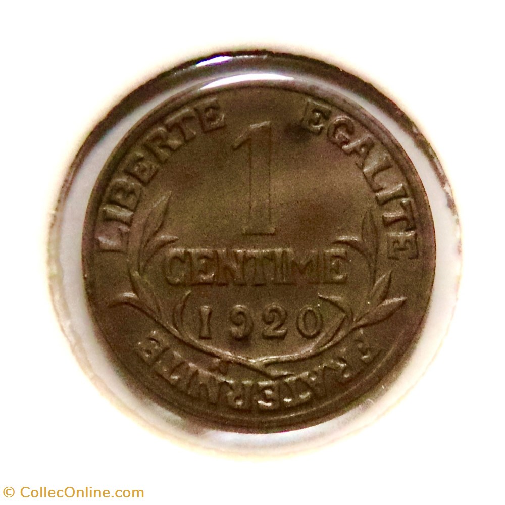 1 Centime Daniel-Dupuis - 1920 monnaies monde france 1 centime daniel dupuis 1920
