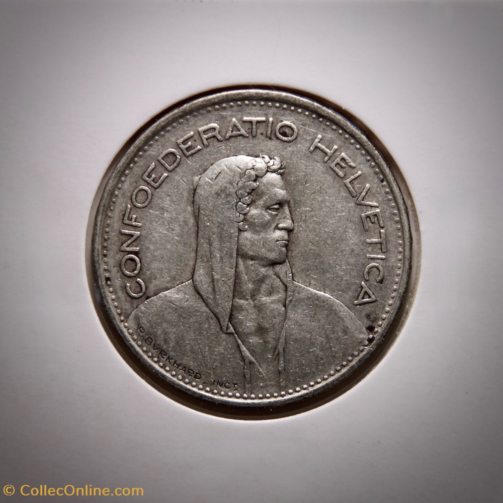 5 Francs 1948 B Berger (p.m) monnaies monde suisse 5 francs 1948 b berger p m