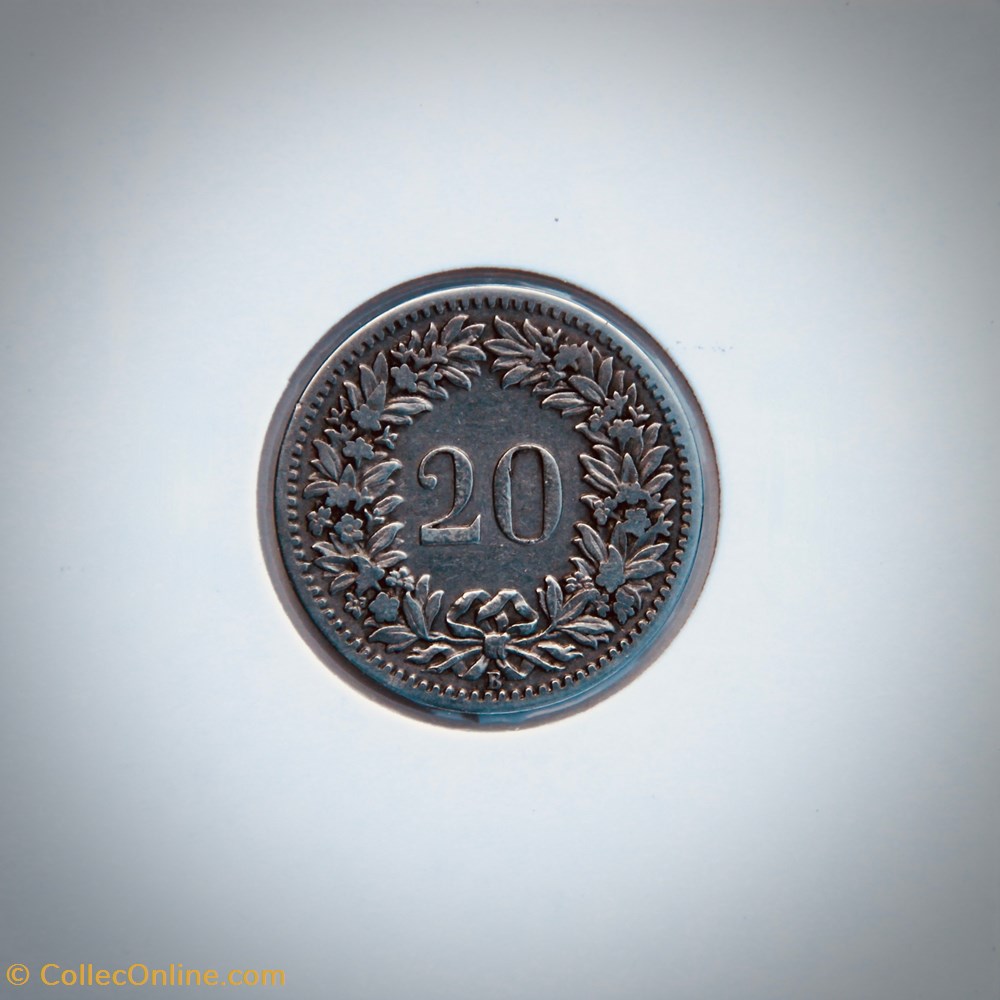 20 Centimes Libertas 1885 B monnaies monde suisse 20 centimes libertas 1885 b