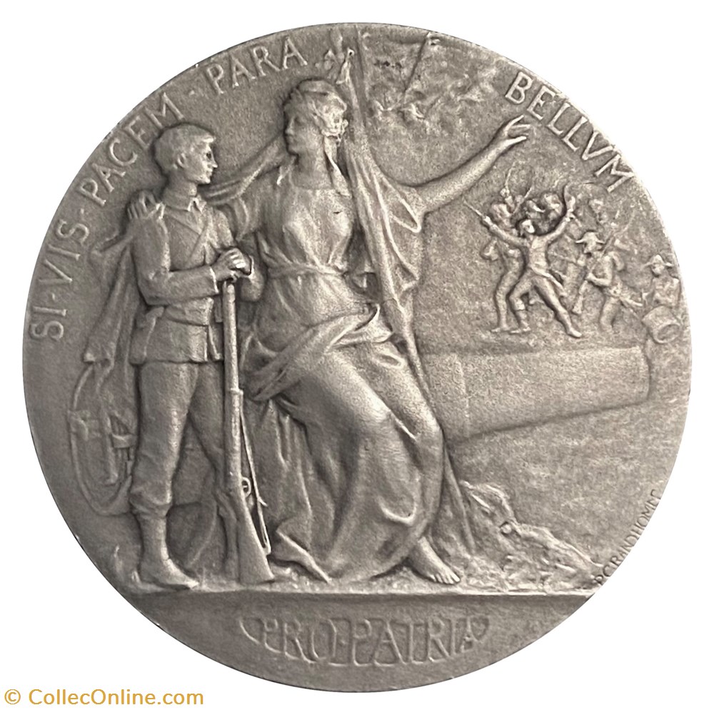 Médaille Pro Patria - préparation militaire (Argent 1911) monnaies paranumismatique jetons poids medaille pro patria preparation militaire argent 1911