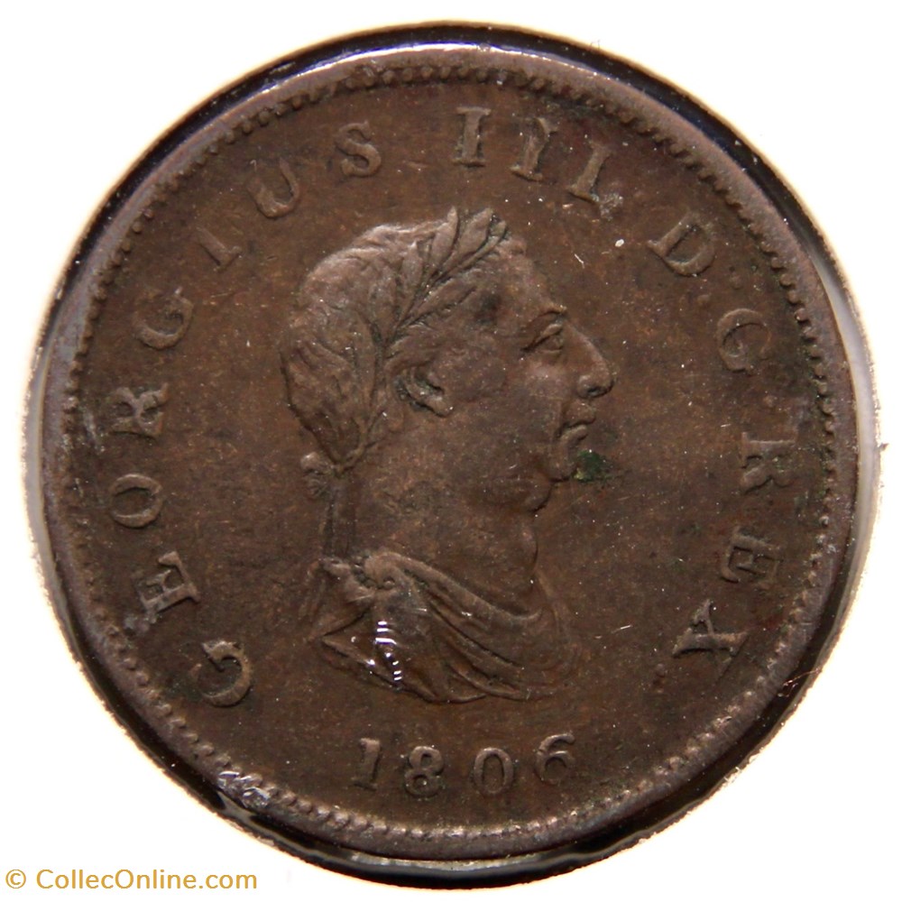 monnaies europe medievale royaume d angleterre george iii half penny 1806