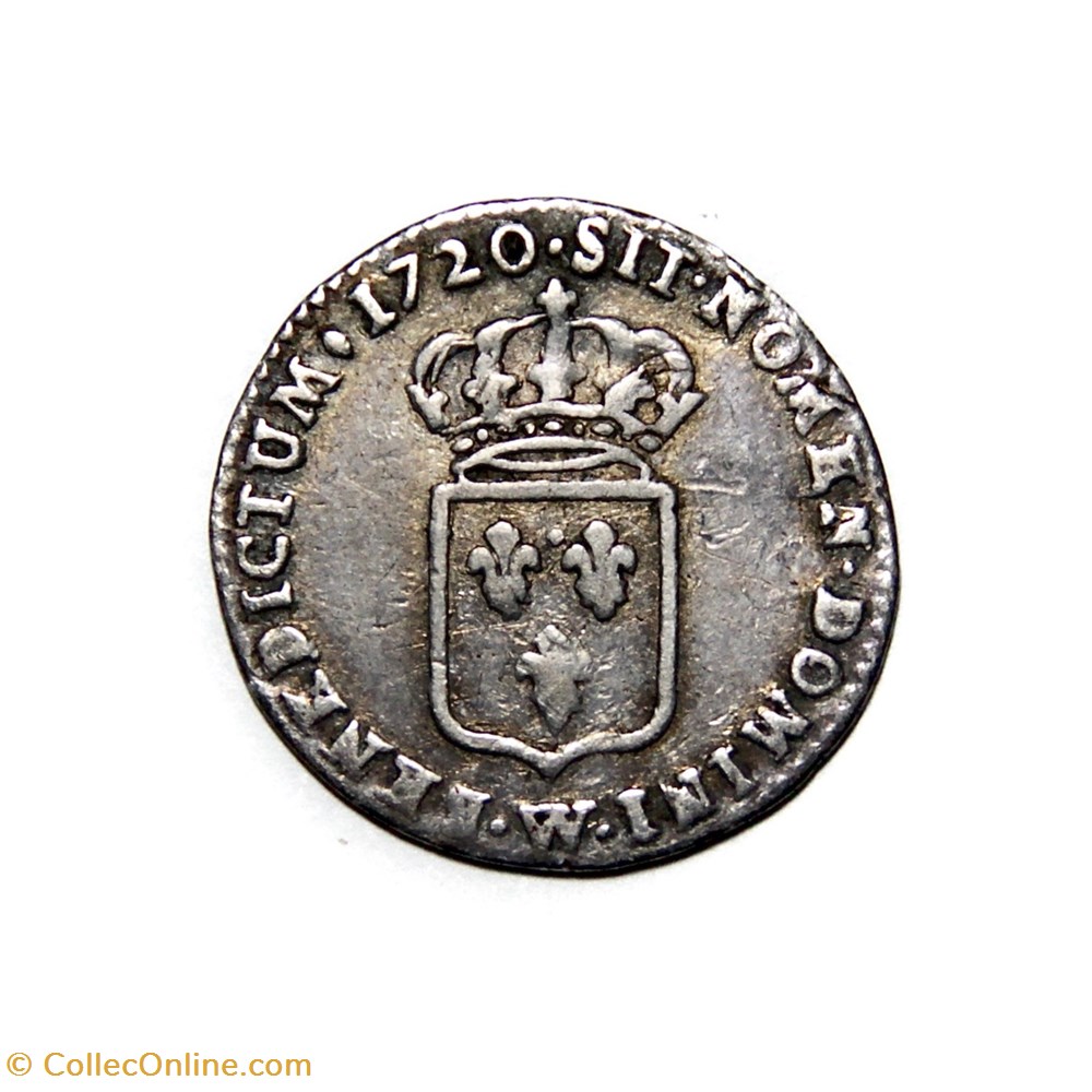monnaies europe medievale royales louis xv 1720w douzieme ecu de france