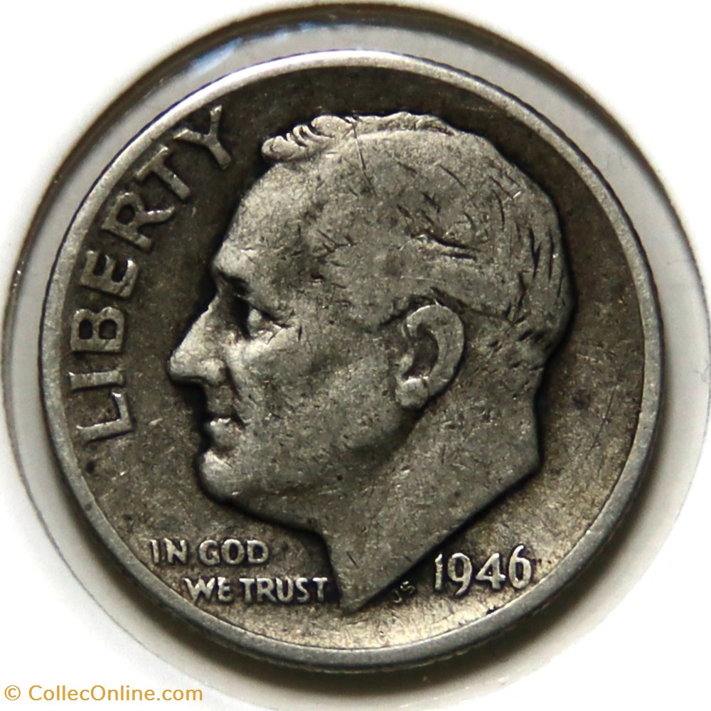 One Dime - Roosevelt, 1946 monnaies monde etats unis one dime roosevelt 1946