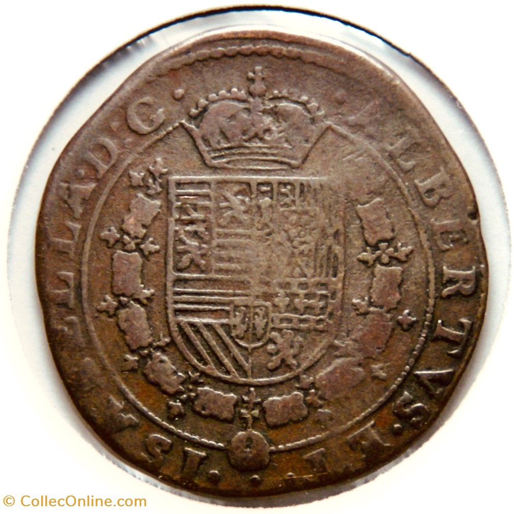 Albert & Isabelle. 1613 Anvers, Cuivre. monnaies paranumismatique jetons poids albert isabelle 1613 anvers cuivre