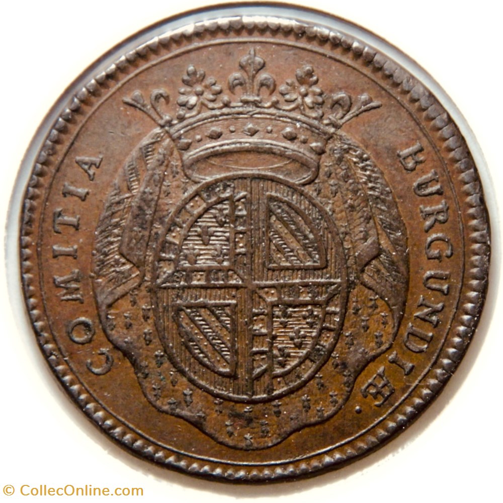 monnaies paranumismatique jetons poids etats de bourgogne la bourgogne appuie sur le prince de conde 1731 cuivre