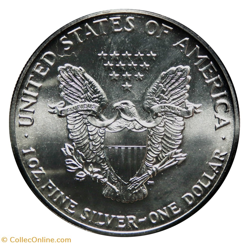 1 Dollar - Silver Eagle, 1989 (San Francisco ou West Point) monnaies monde etats unis 1 dollar silver eagle 1989 san francisco ou west point