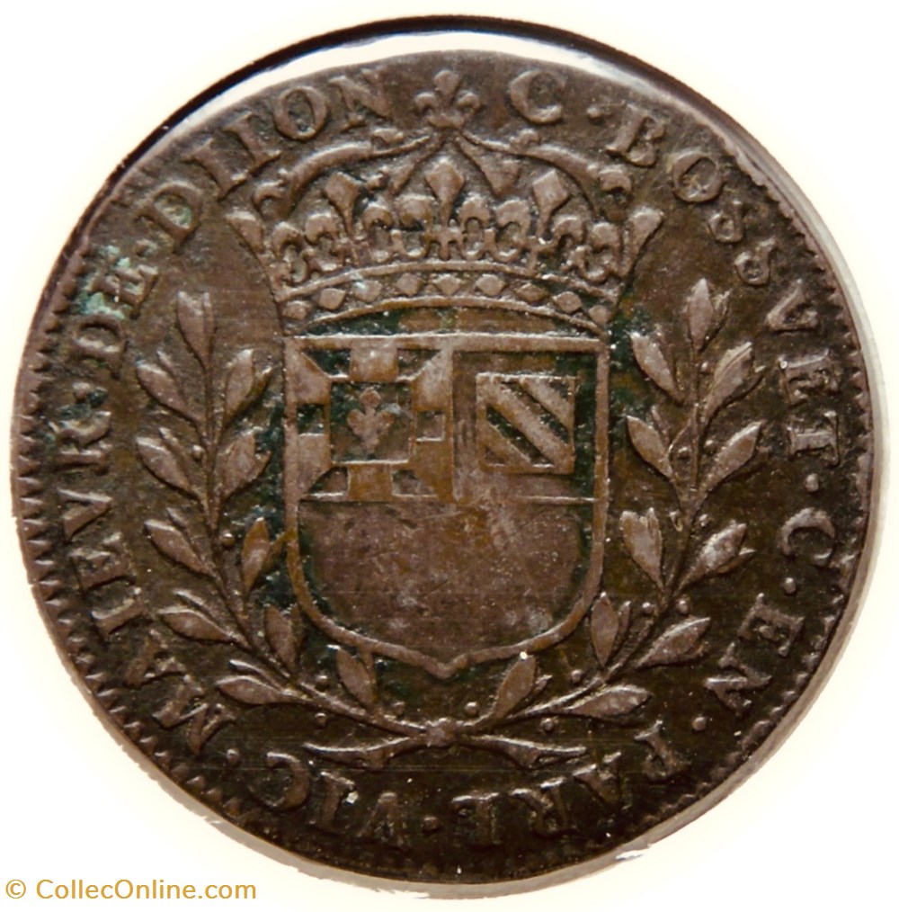Maire de Dijon, Claude Bossuet. 1647, Cuivre. monnaies paranumismatique jetons poids maire de dijon claude bossuet 1647 cuivre