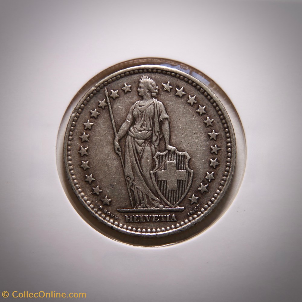 2 Francs 1939 B Helvetia debout monnaies monde suisse 2 francs 1939 b helvetia debout