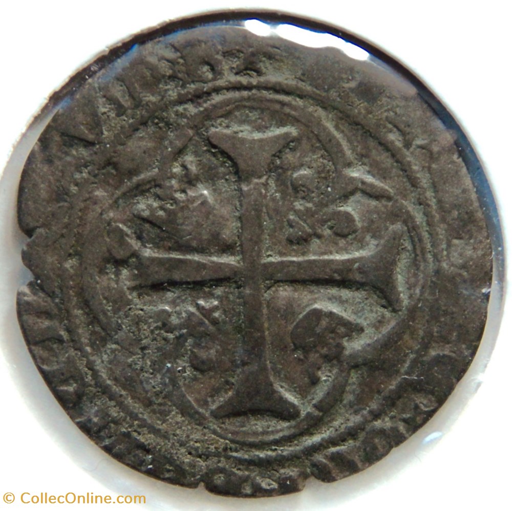 Charles VII Blanc à la couronne Bourges monnaies europe medievale france royales charles vii blanc a la couronne bourges