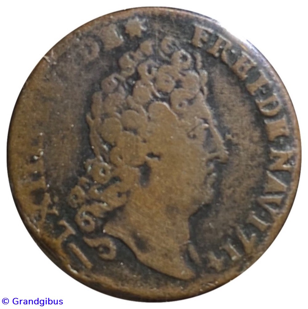 monnaies europe medievale france royales liard de lille 1714w