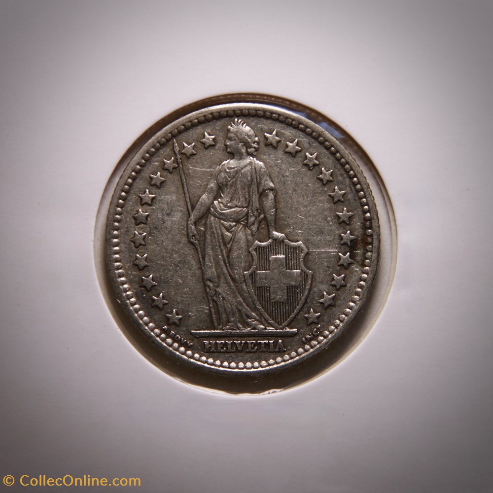 2 Francs 1944 B Helvetia debout monnaies monde suisse 2 francs 1944 b helvetia debout