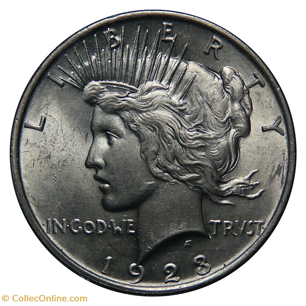 1 Dollar - Peace Dollar, 1923 monnaies monde etats unis 1 dollar peace dollar 1923