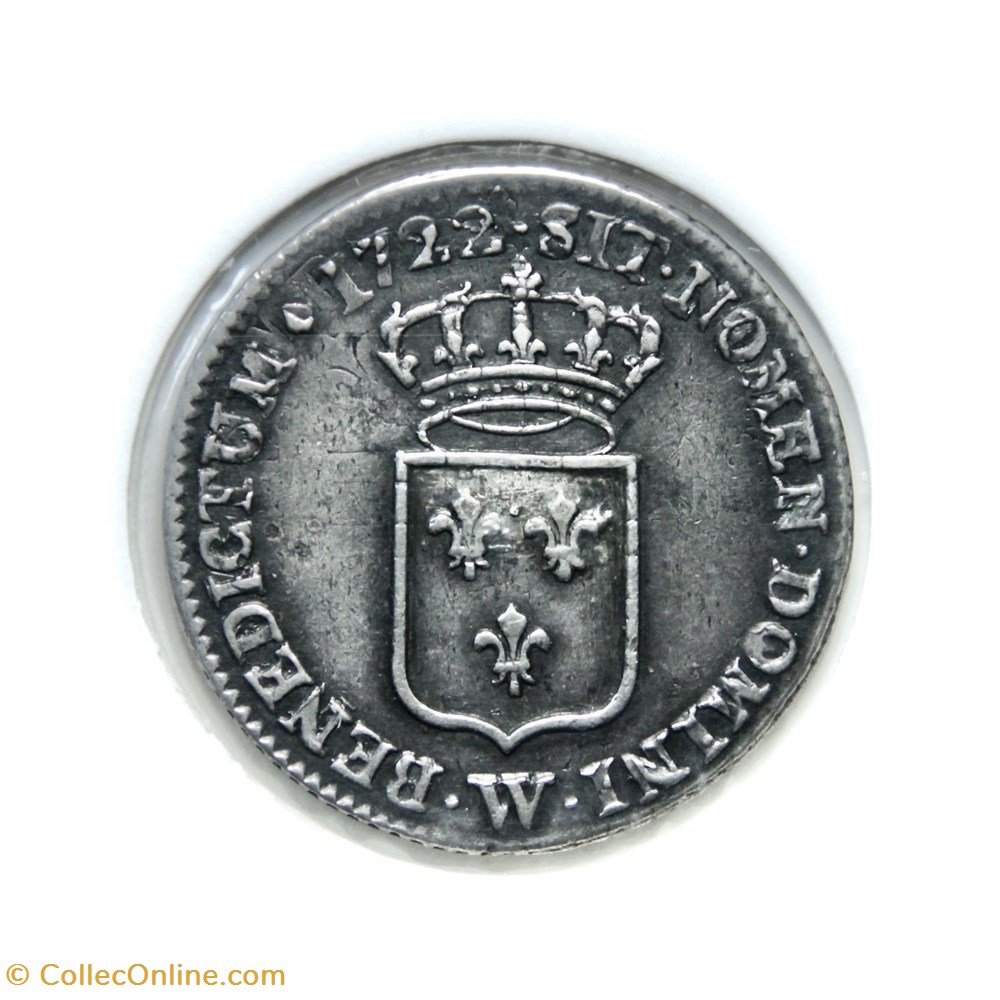 monnaies europe medievale royales louis xv 1722w tiers ecu de france