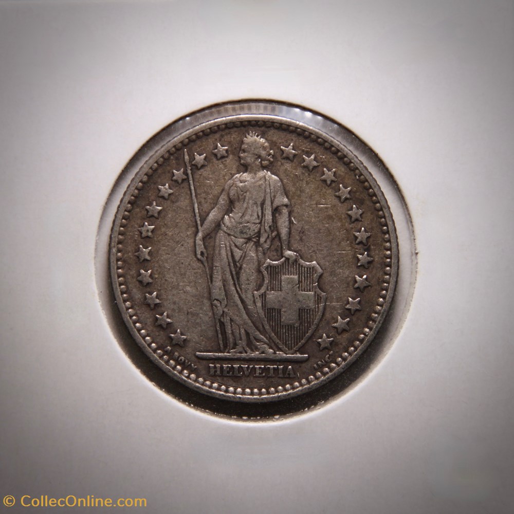 monnaies monde suisse 2 francs 1913 b helvetia debout