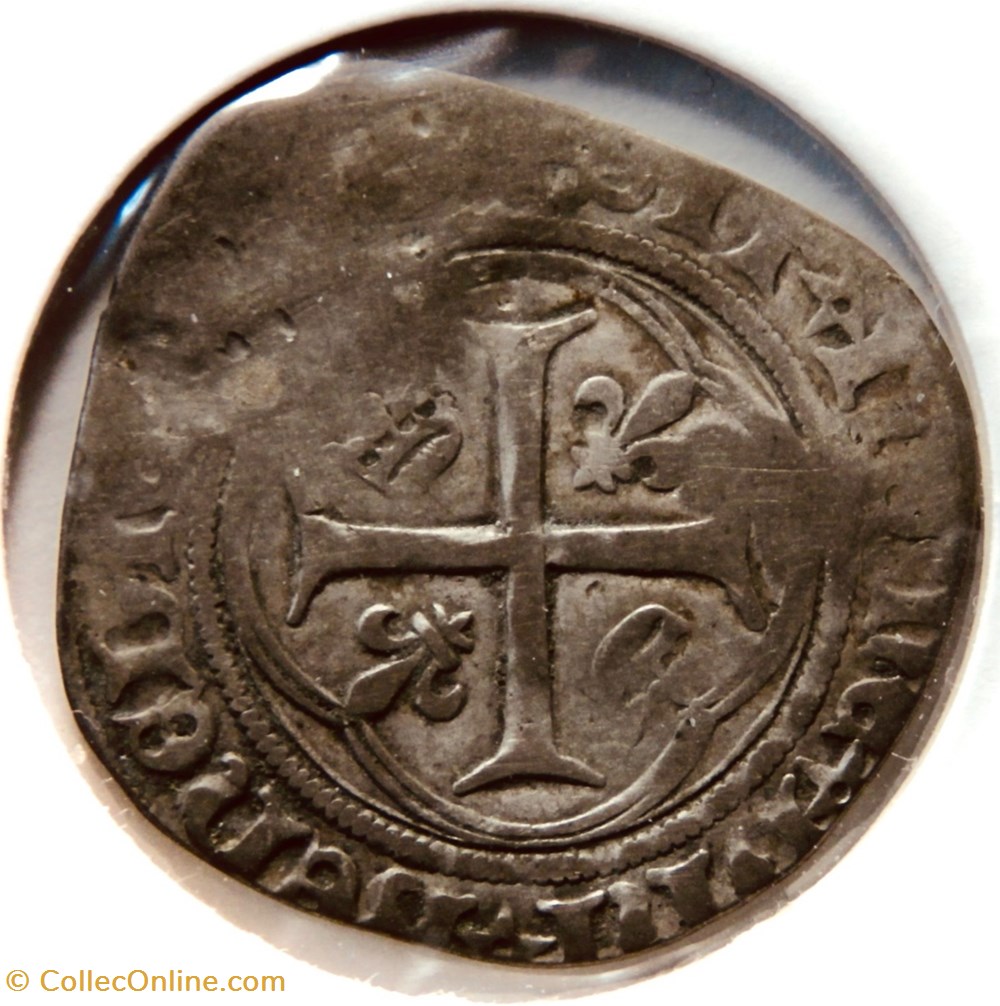 monnaies europe medievale france royales charles viii blanc a la couronne bourges