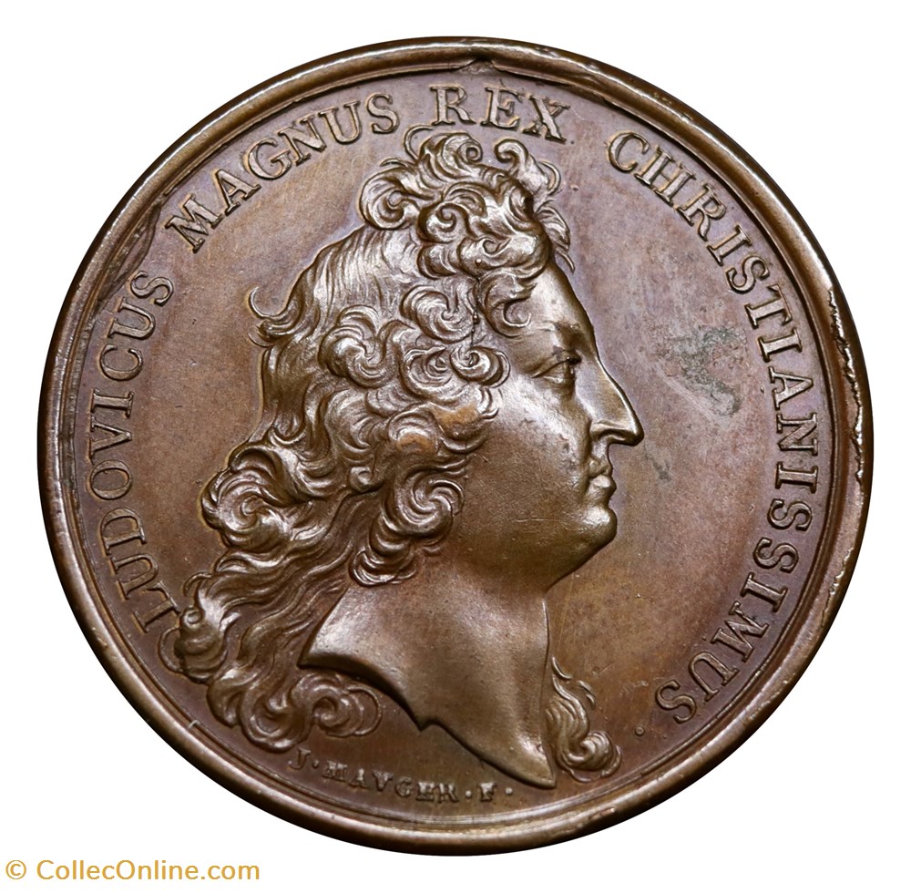 Louis XIV - Médaille par Mauger, Prise de Léau (Brabant) 1678 monnaies paranumismatique jetons poids louis xiv medaille par mauger prise de leau brabant 1678