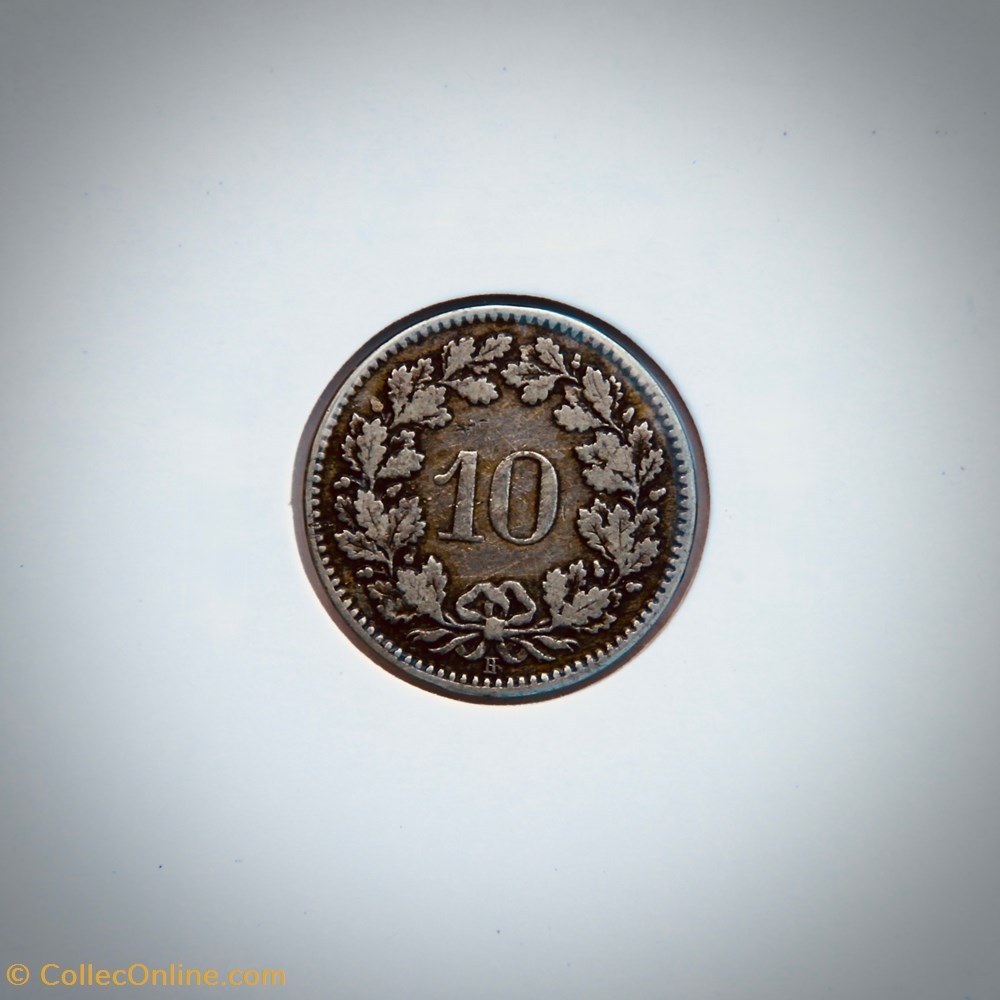 monnaies monde suisse 10 centimes ecusson 1850 bb