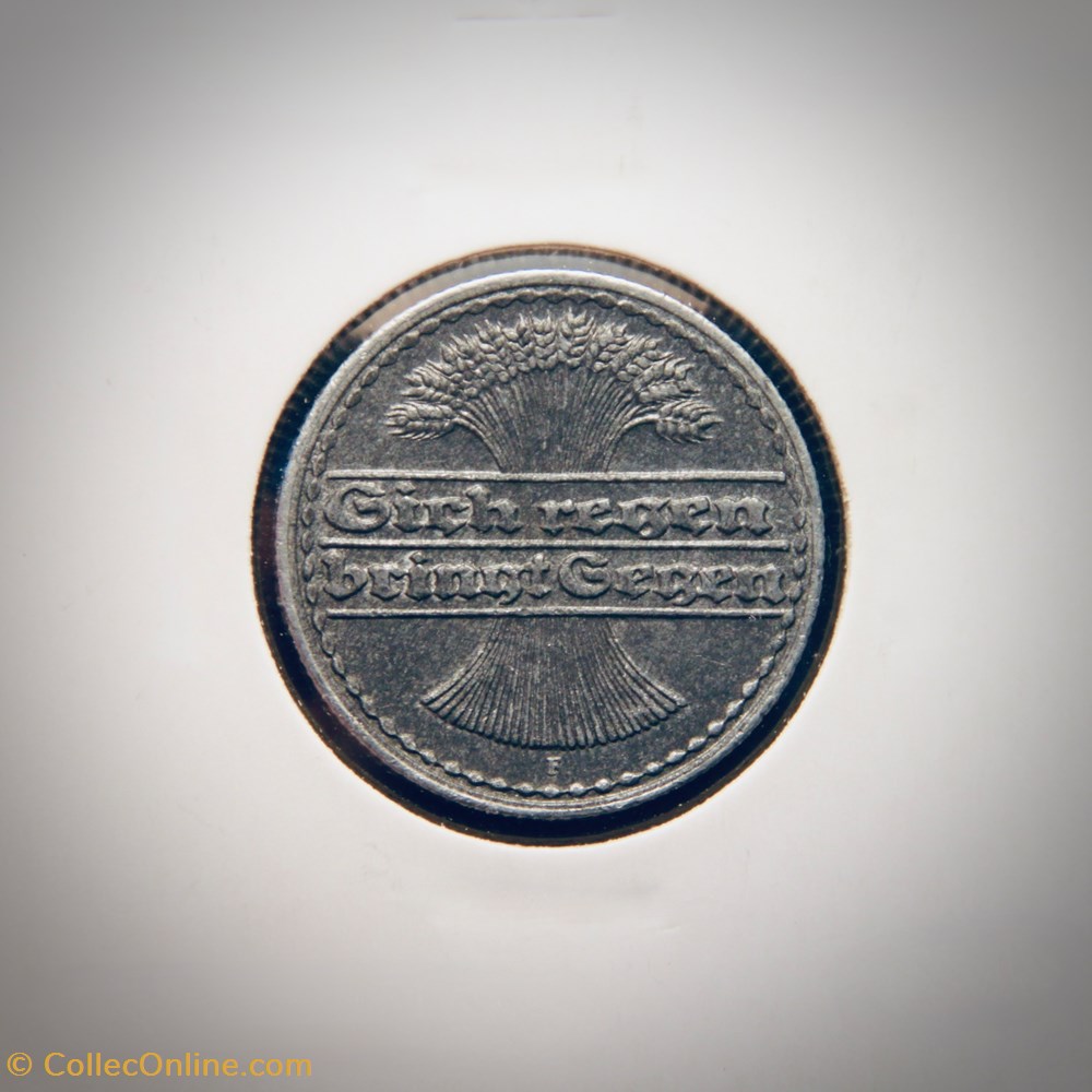 50 Pfennig 1921 F monnaies monde allemagne 50 pfennig 1921 f