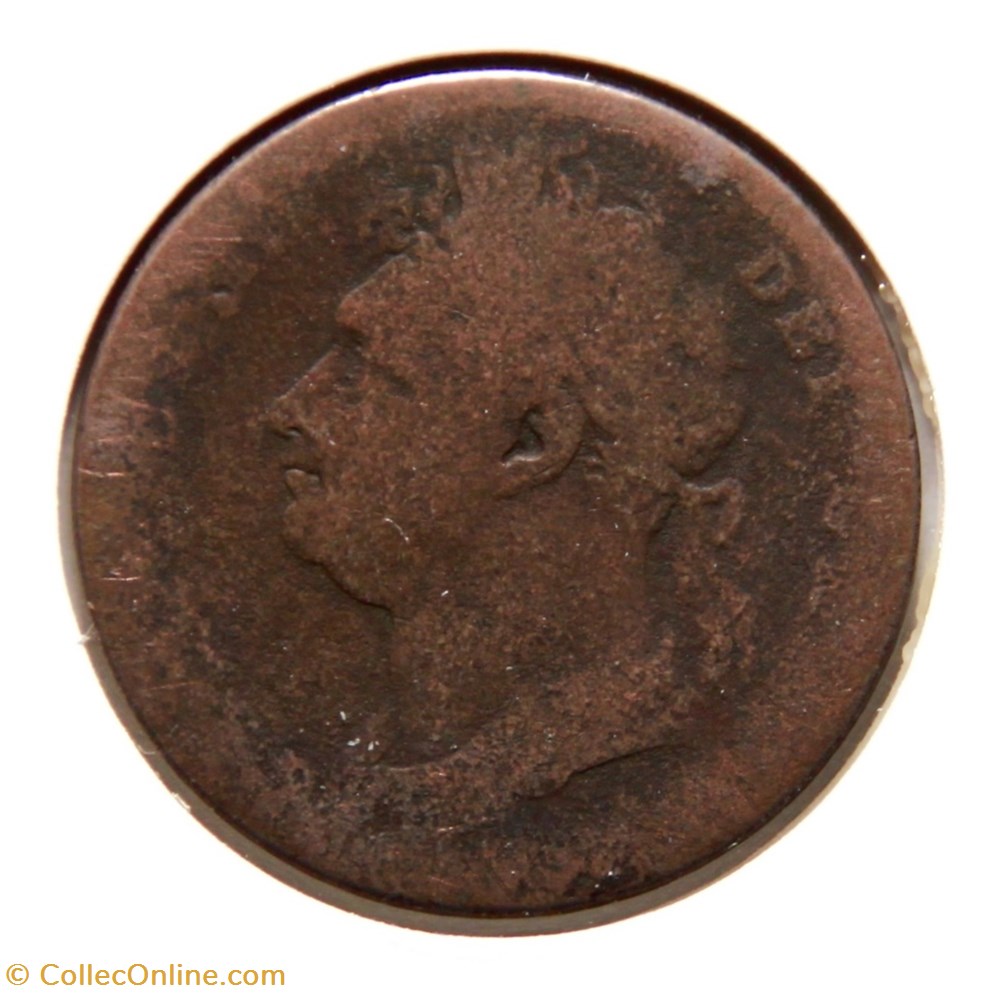 George IV - 1 Farthing 1822. monnaies monde royaume uni george iv 1 farthing 1822
