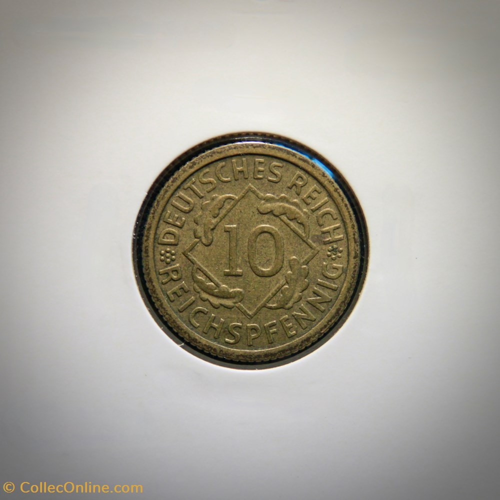 10 Reichspfennig 1935 D monnaies monde allemagne 10 reichspfennig 1935 d