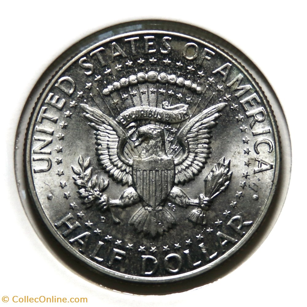 ½ Dollar - Kennedy, 1964 D monnaies monde etats unis dollar kennedy 1964 d