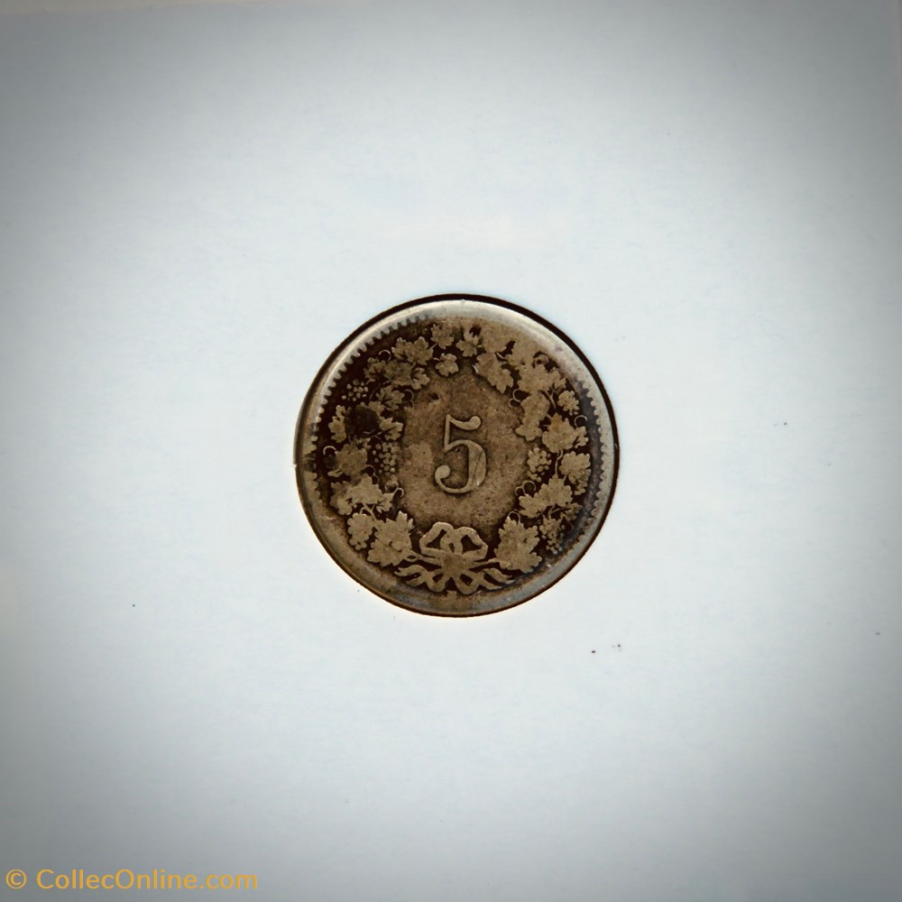 5 Centimes Écusson 1850 BB monnaies monde suisse 5 centimes ecusson 1850 bb