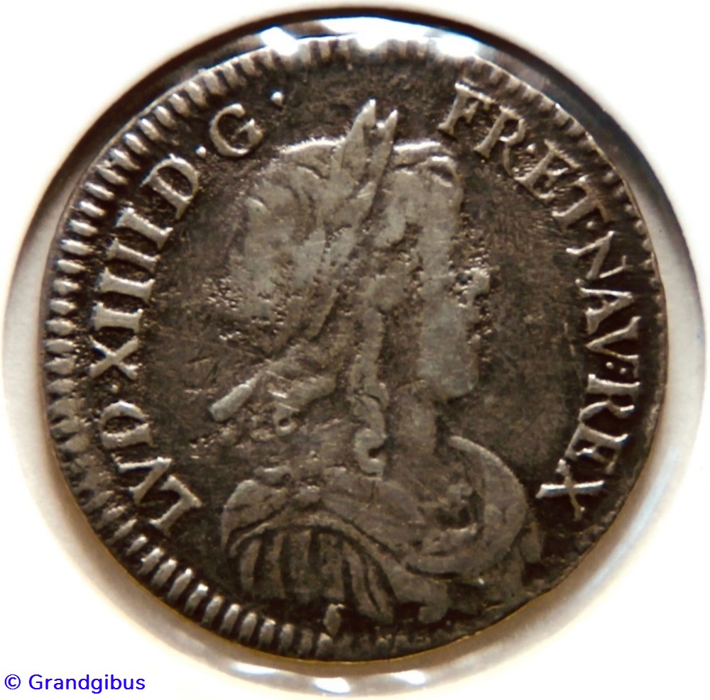 Douzième d'écu à la mèche longue 1658& monnaies europe medievale france royales douzieme ecu a la meche longue 1658