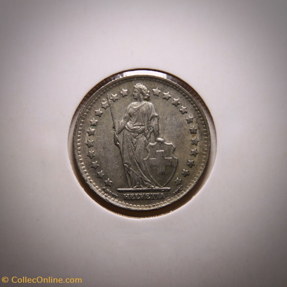 1 Franc 1945 B Helvetia debout monnaies monde suisse 1 franc 1945 b helvetia debout