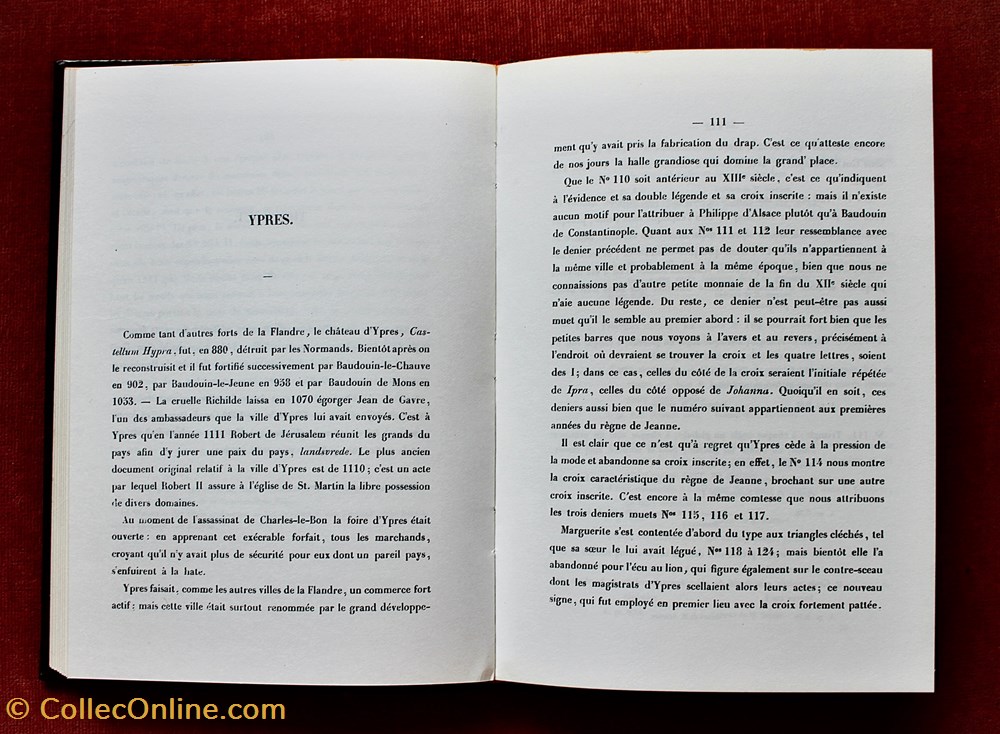 Monnaies des Comtes de Flandre (1852). 2 livres ouvrages monnaies des comtes de flandre 1852