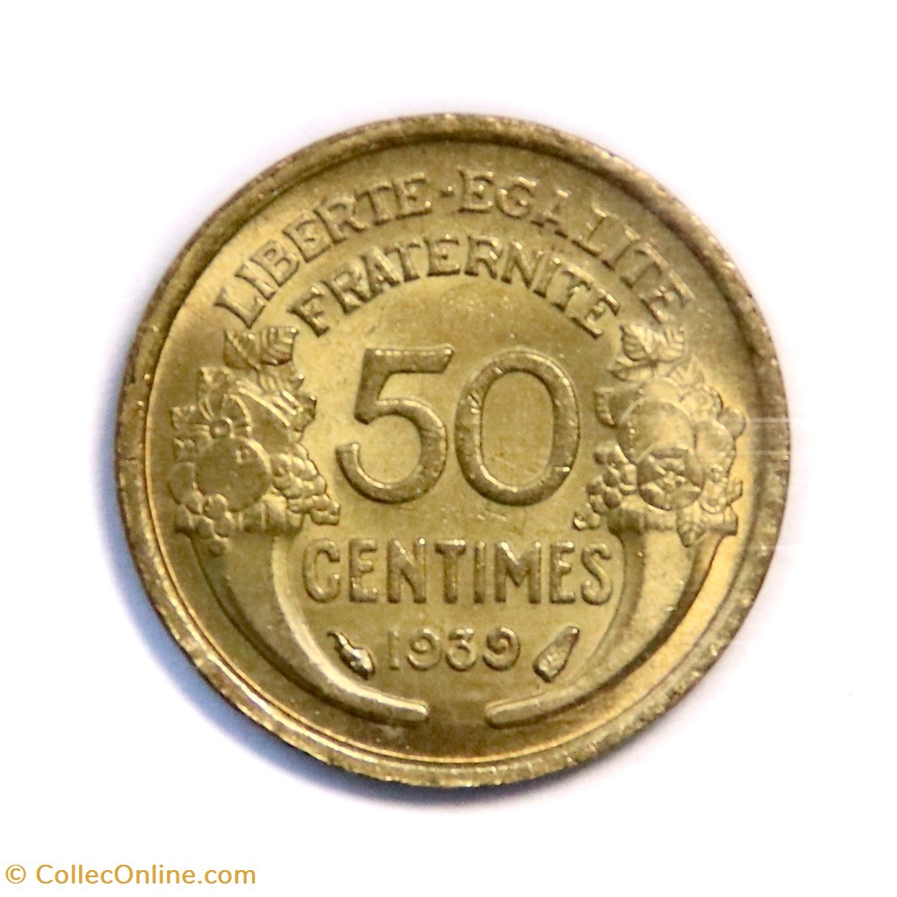 50 centimes Morlon 1939, bronze aluminium monnaies monde france 50 centimes morlon 1939 bronze aluminium