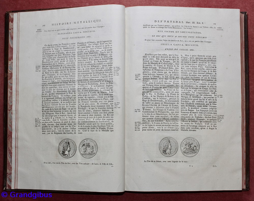 Van Loon. Tome Troisième, Histoire Métallique des XVII Provinces (1732). 2 monnaies livres ouvrages van loon tome troisieme histoire metallique des xvii provinces 1732