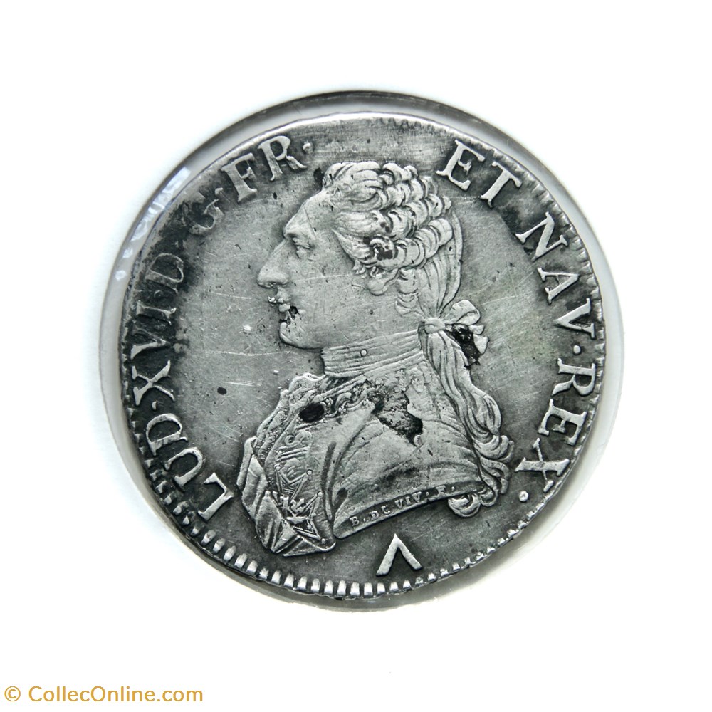 monnaies europe medievale france royales louis xvi 1775w ecu aux branches olivier