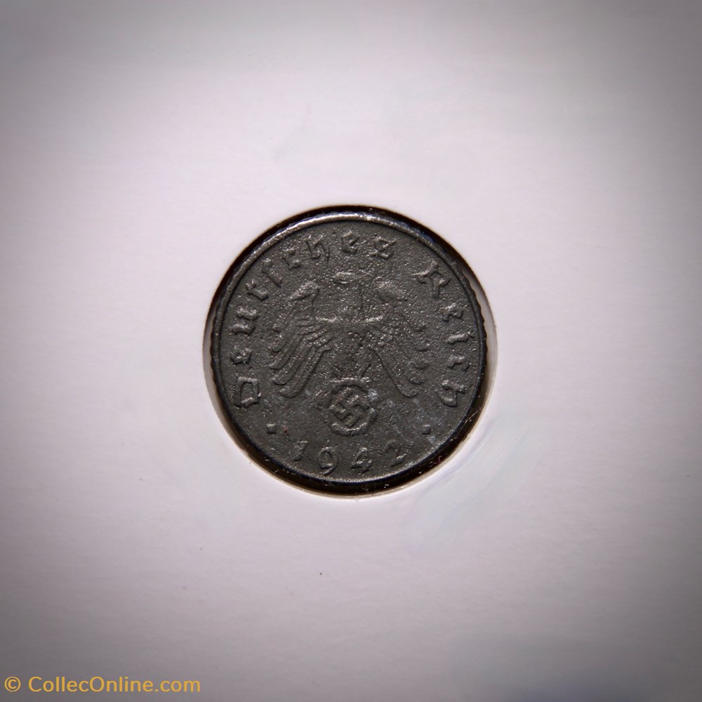 5 Reichspfennig 1942 D monnaies monde allemagne 5 reichspfennig 1942 d
