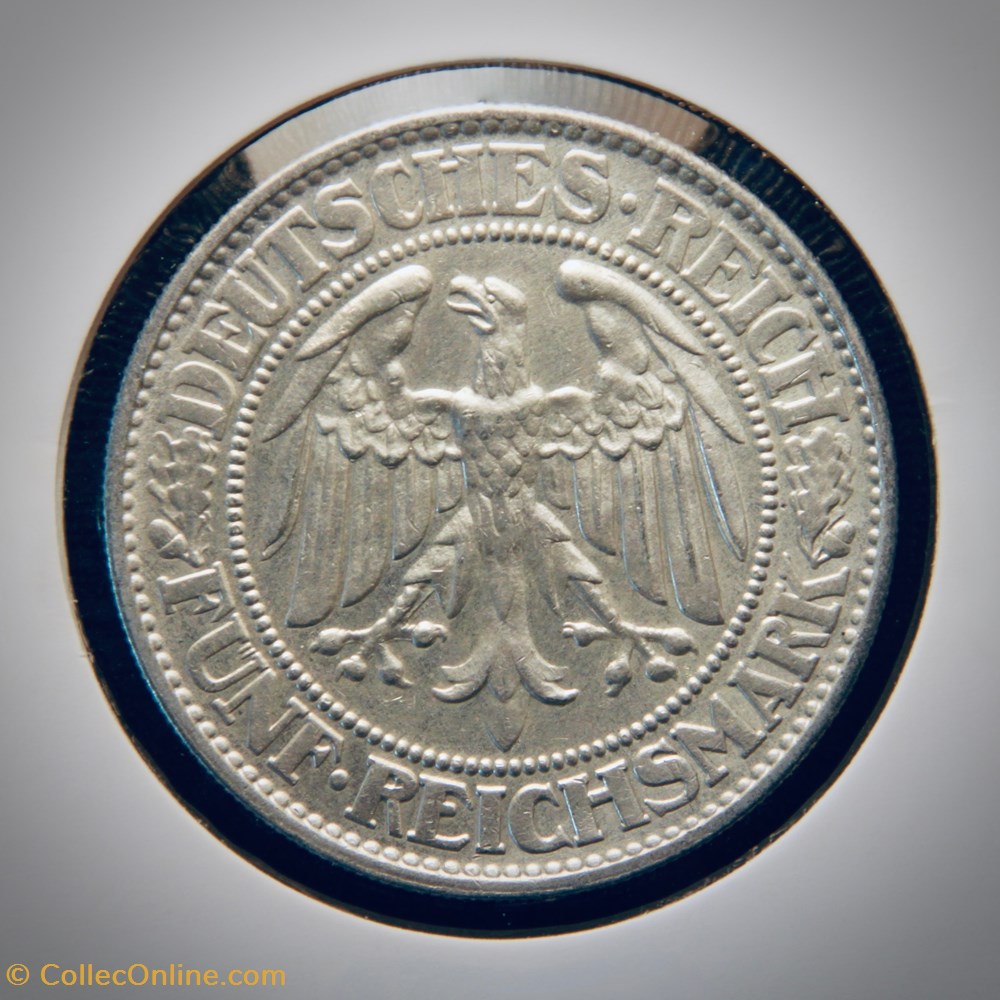 5 Reichsmark 1928 F monnaies monde allemagne 5 reichsmark 1928 f