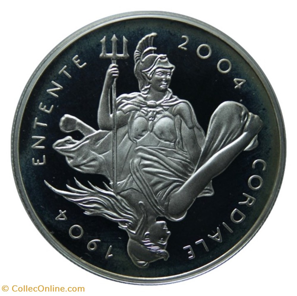 Elizabeth II - 5£ 2004 Entente Cordiale. monnaies monde royaume uni elizabeth ii 5 2004 entente cordiale
