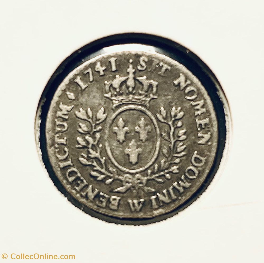 monnaies europe medievale france royales louis xv 1741 0 w vingtieme ecu au bandeau