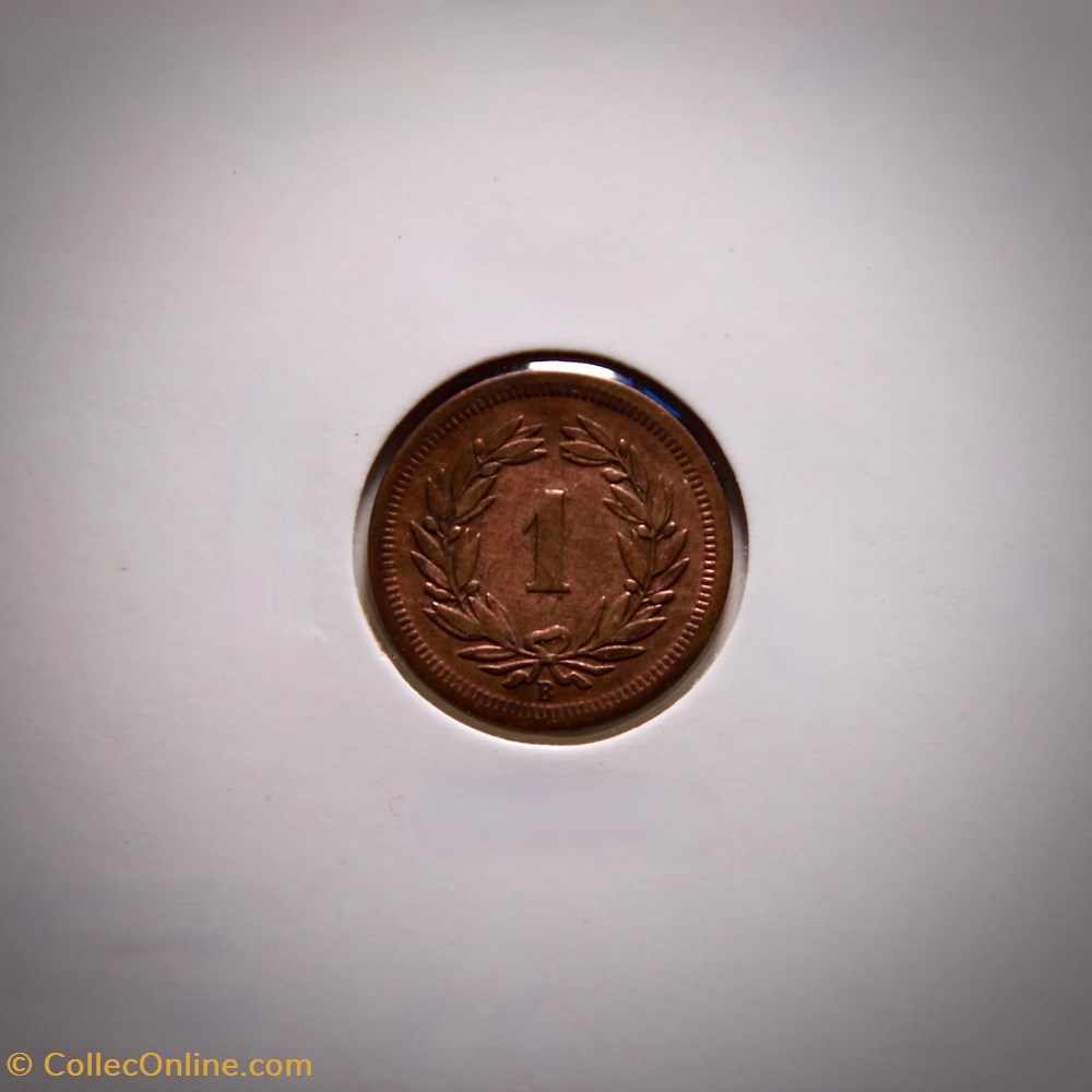 1 Centime Écusson 1856 B monnaies monde suisse 1 centime ecusson 1856 b