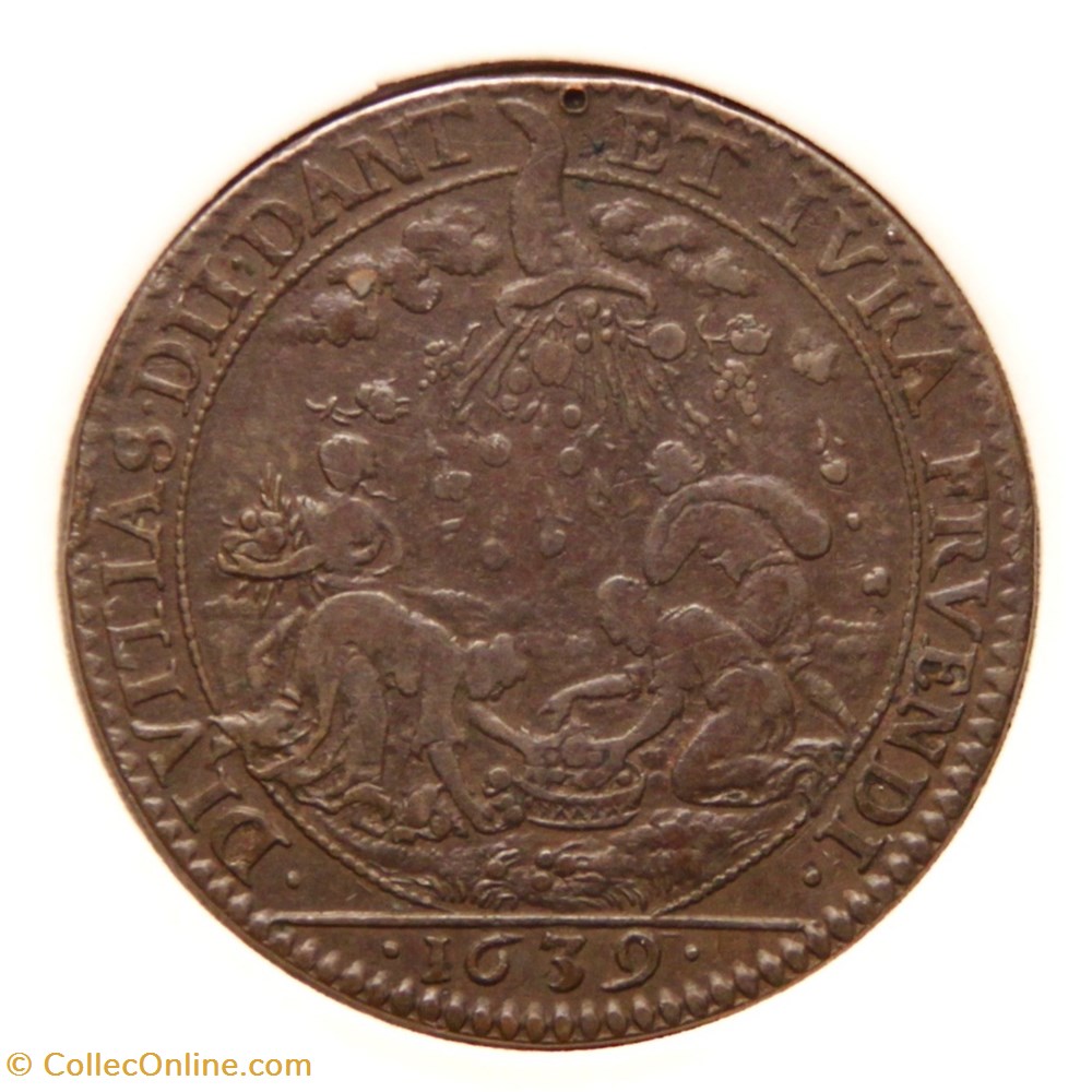 Louis XIII. 1639 Cuivre. monnaies paranumismatique jetons poids louis xiii 1639 cuivre