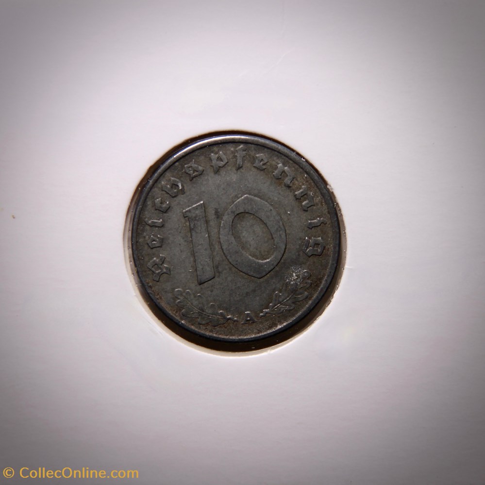 10 Reichspfennig 1942 A monnaies monde allemagne 10 reichspfennig 1942 a