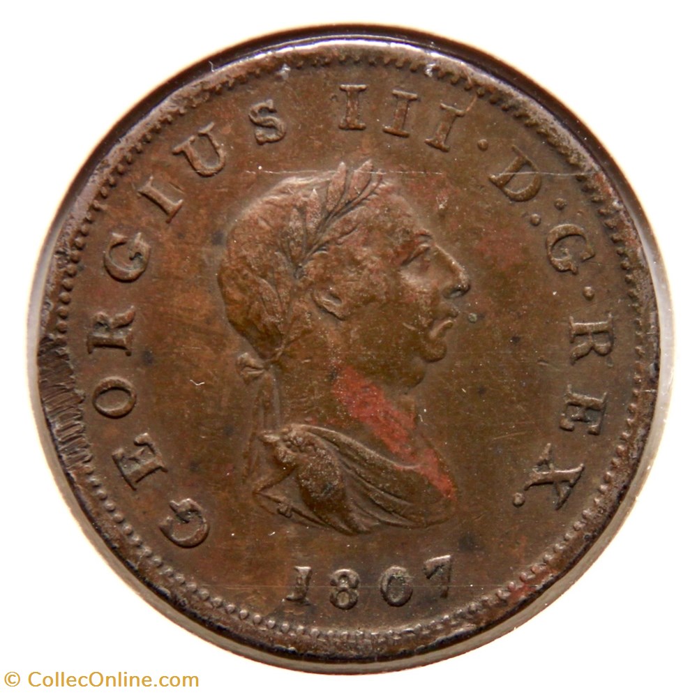 monnaies europe medievale royaume d angleterre george iii half penny 1807