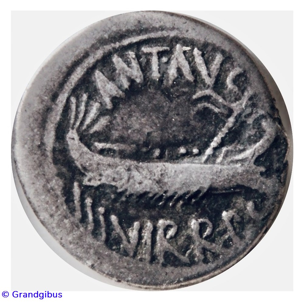 Marc Antoine (32 av. JC) - Denier monnaies antiques romaines imperiales et republicaines marc antoine 32 av jc denier