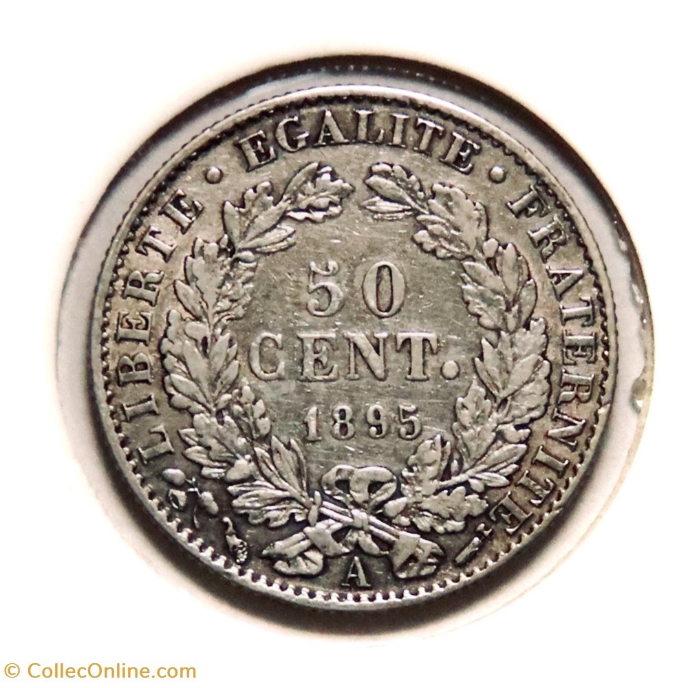 monnaies monde france 50 centimes ceres 1895 3eme republique